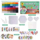 Artkal Fuse Beads Kit 11,000pcs 36 Colors Melting Beads Kit for Kids, with 5 Pegboards 2 Tweezers 48 Patterns, Fusible Beads Kit Compatible Perler Beads Hama Beads for Christmas Birthday Gift ARTKAL