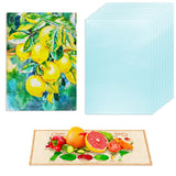 10 Pack Sublimation Glass Cutting Board Blanks, 11"x7.87" Heat Thermal Transfer Sheet DIY Picture Chopping Board, Textured Blank Cutting Boards for Kitchen Countertop Beclumas