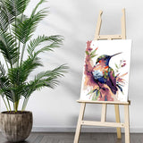 Auremi Hummingbird Paint by Number Kits for Adults,Animal Paint by Number on Canvas with Frame DIY Painting with Number Acrylic Oil Paint Kits for Home Decor 8x12 Inch Auremi