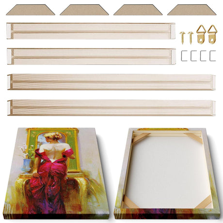 Sunwes Stretcher Wooden Bars for Canvas, Poster and Artwork Framing, 1.25-inch Bars Frame Kit for Gallery Wrap Oil Painting, Easy to Assemble, Ideal for DIY Framing Wall Art, Print Projects 16x20in Sunwes