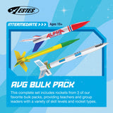 Estes 1753 AVG Bulk Variety Pack of Rocket-Building Kits, Beginner and Intermediate Flying-Rocket-Model Kits for Ages 10+, Includes Viking, Alpha, and EX2 Rockets Estes