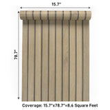 VaryPaper Wood Slat Wallpaper Peel and Stick Wood Contact Paper Waterproof Self Adhesive Wood Vinyl Wall Paper Removable Wood Panel Wallpaper for Bedroom Bathroom Walls Kitchen Cabinets 15.7''x78.7'' VaryPaper