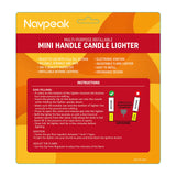 Navpeak Mini Candle Lighter Multipurpose Lighter Utility Lighter with Extended Wand Handy Refillable for Kitchen Fireplace Pilot Light DIY BBQ Grill Stove 5 Pack (Butane Included) Navpeak