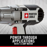 PORTER-CABLE Impact Wrench, 450 lbs of Torque, 1/2 Inch Hog Ring, 7.5-Amp, Corded (PCE211) PORTER-CABLE