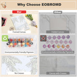 EOBROMD Framed Paint by Numbers Kits for Adults Sunny Beach Palm, DIY Kits Crafts for Beginner, Painting on Stretched Canvas, Oil Paint by Numbers for Home Decor Gift 12x16inch EOBROMD