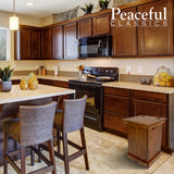 Peaceful Classics Wood Garbage Bin Cabinet - Wooden Trash Can w/Hidden Design, Stylish Kitchen Garbage Can, Amish Made Cabinet Hidden Trash Can, Handmade Waste Bin Cabinet Storage (Cherry) Peaceful Classics