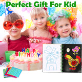 pigipigi Art Craft Activity for Kids: Foil Art Farm DIY Toy Kit, No Mess Creative Travel Supply Set, Idea Birthday Christmas Valentine Gift for Girl Boy Children 3 4 5 6 7 8 9 Year Old pigipigi