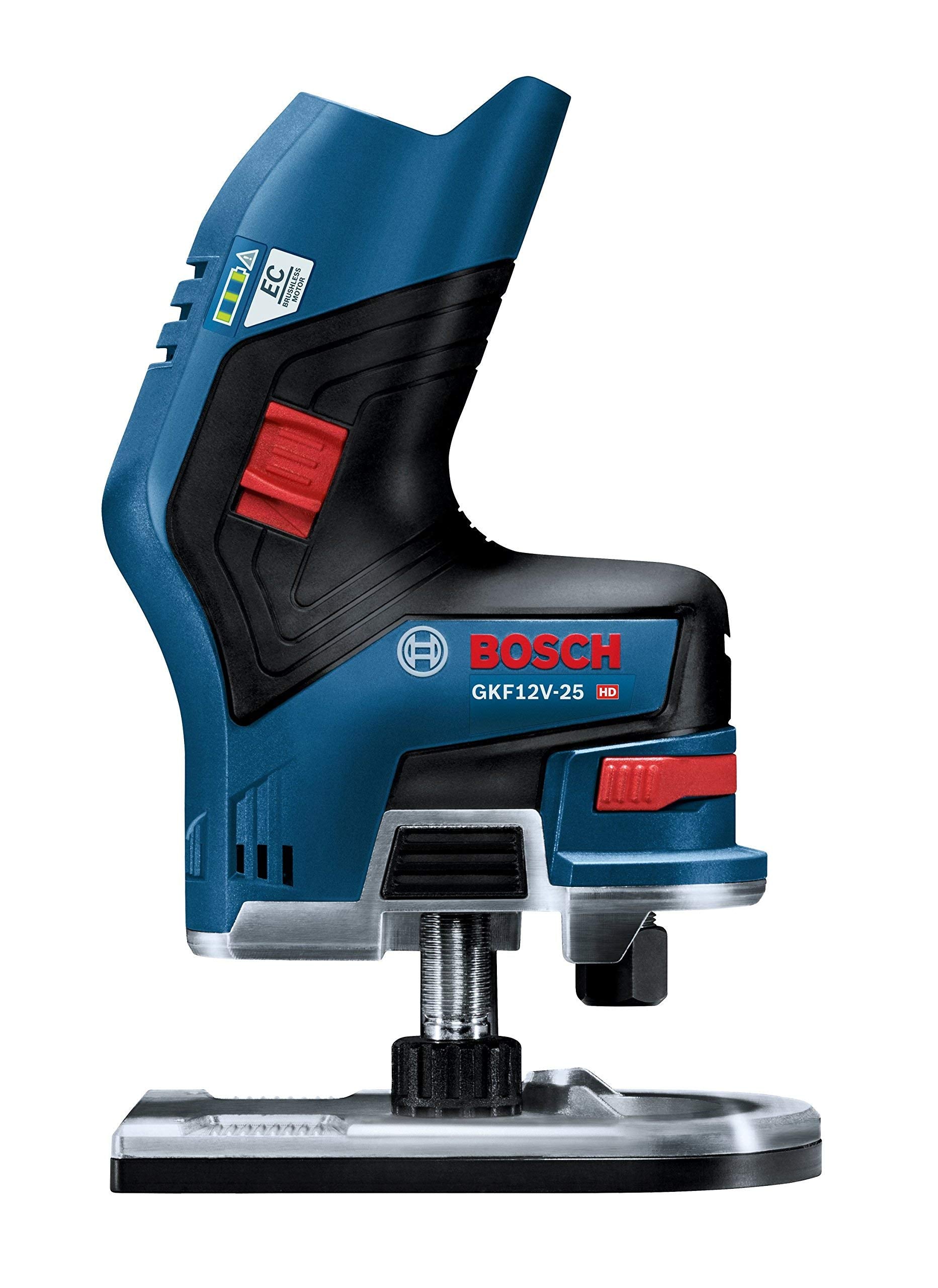 Bosch 12V Max Palm Edge, 13000 RPM EC Brushless Motor, Bare Tool Router with Cordless Convenience, Depth-Adjustment System (Renewed) - WoodArtSupply