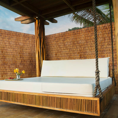 Natural Reed Fencing Rolls,6FT X 16.4FT Reed Screen Curtain Balcony Reed Fence Bamboo Screen Fencing for Outdoor Backyard Patio（Brown）