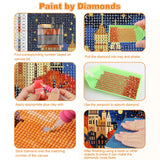 CEOVR European Town Diamond Art Kits for Adults, Abstract House Diamond Painting Dots DIY DIY Gem Art, Adult Crafts Kits Wall Decor for Home Office 12x16in CEOVR