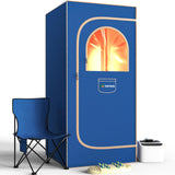 TATDOL Portable Home Steam Sauna Box, Full Size Personal Thicken 600D Sauna Tent Kit for Spa, Indoor Sauna Relaxation with 2.6L & 1000 Watt Steam Generator, Remote Control, Chair, Mat, Foot Rest TATDOL