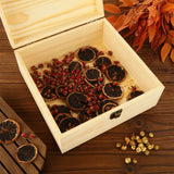 DAJAVE Unfinished Wooden Box, Wooden Storage Box with Hinged Lid, Pine Wood Box DIY Craft Stash Boxes for Arts Hobbies, DIY, Home Storage(9x9x4 Inch) DAJAVE