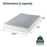 ZINUS 9 Inch Metal Smart Box Spring, Mattress Foundation, Strong Metal Frame, Easy Assembly, Queen Zinus