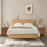 Nightstands Set of 2 with Drawers, Modern Large Striped Bed Side Table with 2 Drawers, Mid Century Modern Night Stand with 2 Drawers, Bedside Table End Table with 2 Drawers & Solid Wood Legs (Walnut) affeivul