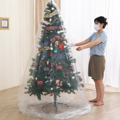 Liyaomix Christmas Tree Removal Bag, Clear 9ft x 6ft Christmas Tree Disposal Bag Waterproof for Upright Storage