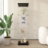 Shengrunner Frameless Glass Display Cabinet, Curio Cabinet with Lock and Glass Door, Floor Standing Showcase Display Shelf for Collectibles, Legos, Figures, Plants Shengrunner