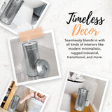 Autumn Alley Farmhouse Galvanized Metal Free Standing Toilet Paper Holder Organizer Stand Canister with Lid – Fits 3 Mega Rolls, Rustic Enclosed Toilet Storage Stand Autumn Alley