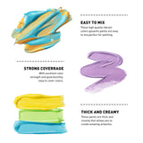 HIMI Metallic Jelly Gouache Paint Set, 12 Colors 12g, Jelly Cup Design, Travel carry, Gouache Paint Non Toxic for Canvas and Paper, Art Supplies for Professionals and Beginner HIMI