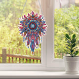 HEIBAGO Dreamcatcher Hanging Diamond Art Kits for Adults, Special Shaped Crystal Diamond Painting Ornament Kit, DIY Double-Sided Pattern Window Pendant Gem Art Kit for Home Wall Decor 8.3x8.3inch HEIBAGO