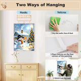 EOBROMD Christmas Framed Paint by Numbers Kits for Adults, Snowman DIY Acrylic Paint by Number on Stretched Canvas, Christmas Painting Kits Adults Oil by Numbers for Home Decor 10x14inch EOBROMD