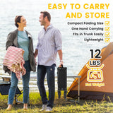 Collapsible Foldable Wagon Beach Cart - Large Capacity and Heavy Duty Folding Wagon Portable for Sports, Shopping, Camping Somorei