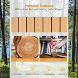 Tangkula 5 FT Wooden Garden Bridge, Arch Stained Finish Footbridge with Double Safety Rails, Outdoor Fir Construction Decorative Bridge Walkway for Backyard, Gravel Road, Creek, Farm (Stained Wood) Tangkula