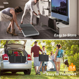 VINGLI 43" Foldable Portable Bar Table with 3-Tier Shelves for Events and Outdoor Use VINGLI