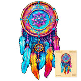 masseruon Mandala Puzzles for Adults, 190 Piece Puzzles for Adults-Mandala Dream Catcher(L,14.2x7.4inches), Unique Round Jigsaw Puzzles, Creative Colorful Shaped Puzzles masseruon