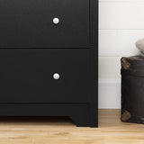 South Shore Vito Collection 5-Drawer Dresser, Black with Matte Nickel Handles, Pure Black South Shore
