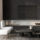 UMIACOUSTICS Wood Slat Wall Panels, 4 PCS Diffusion Panels, Decorative Sound Absorbing Panels for Home Office Cinema -Ebony UMIACOUSTICS