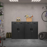 BESFUR Locking Storage Cabinet, Metal Cabinet with Oversized Drawer, Office Storage for Home, Garage, School - Black BESFUR