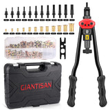 Rivet Nut Tool, GIANTISAN 16-Inch Rivnut Tool Kit with 12 Metric and SAE Mandrels, 176Pcs Rivet nut Assortment Kit, and Rugged Carrying Case G GIANTISAN