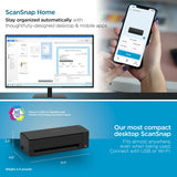 ScanSnap iX1300 Compact Wireless or USB Double-Sided Color Document, Photo & Receipt Scanner with Auto Document Feeder and Manual Feeder for Mac or PC, Black ScanSnap