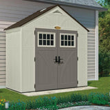 Suncast Tremont 8' x 4' Resin Outdoor Patio and Garden Backyard Storage Shed Suncast