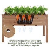 Yaheetech 2pcs Raised Garden Bed 48x24x30in Elevated Wooden Horticulture Planter Box with Legs Standing Growing Bed for Gardening/Backyard/Patio/Balcony, Dark Brown Yaheetech