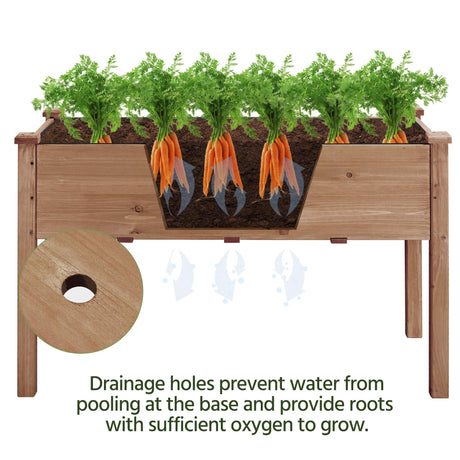 Yaheetech 2pcs Raised Garden Bed 48x24x30in Elevated Wooden Horticulture Planter Box with Legs Standing Growing Bed for Gardening/Backyard/Patio/Balcony, Dark Brown Yaheetech