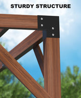 DEXSO 12'X 14' Cedar Wood Pergola with Solid Structure, Retractable Shade Canopy, Durable, Rot Resistant, Patio Pergola for Backyard, Deck, Garden, Outdoor Entertaining DEXSO