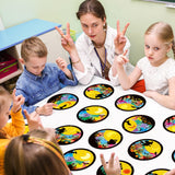 TENDFINE 24 Sets Halloween Night Suncatcher Craft Kit DIY Bat Ghost Tissue Sign Paper Art Craft Activity Halloween Ornament Home Classroom Window Decoration TENDFINE