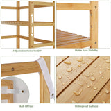 Bamjoy 6-Tier Bamboo Storage Shelf - Stylish and Versatile Tall Unit for Home and Office Bamjoy