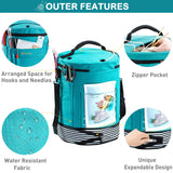 MYBAGZING Expandable Crochet Bag-Knitting Bag Yarn Storage Organizer - Yarn Bag and Crochet Tote, Yarn Holder for Crocheting, Crochet Accessories, Suppliers, Needles with Zipper Closure-Ideal Gift MYBAGZING