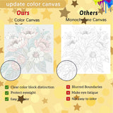 Sretoul Flowers Paint by Numbers Kit for Adults Framed 4 Pack- Flowers Paint by Numbers Kits on Canvas with Frame for Home Decor 8X8 Inch Sretoul