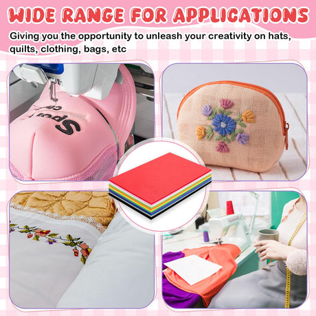 Treela 24 Pcs 2 mm Embroidery Foam 6" x 9" Puffy Foam Assortment EVA Craft Foam Sheets for 3D Embroidery Arts and Crafts, Machine Embroidery, DIY Projects, Sewing, Pillows, Bags (Fresh Color) Treela