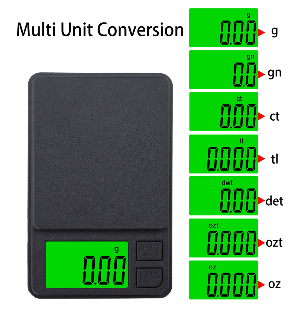 VITSOL Digital Pocket Scale 1000g x 0.01g Weigh Gram Scale, Mini Scale, Digital Grams Scale, Food Scale, Jewelry Scale, Kitchen Scale with Backlit LCD, 7 Units Tare, Battery Included, Black VITSOL
