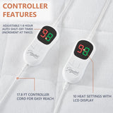 Homemate Heated Mattress Pad California King Size, 5 Heated Setting Coral Fleece Electric Mattress Pad King, Bed Warmer with Dual Controller & Auto Off 10 Hours, Fit Up to 21 Inch, 84"x72" Homemate