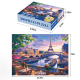 300 Piece Puzzle for Adults-Blooming Paris | Recycled Cardboar Jigsaw Puzzles 300 Pieces | Challenging Family Activity Great Gift Idea for Family Friends | Difficult Puzzles Size 20.5X 15 inches Edsjegn