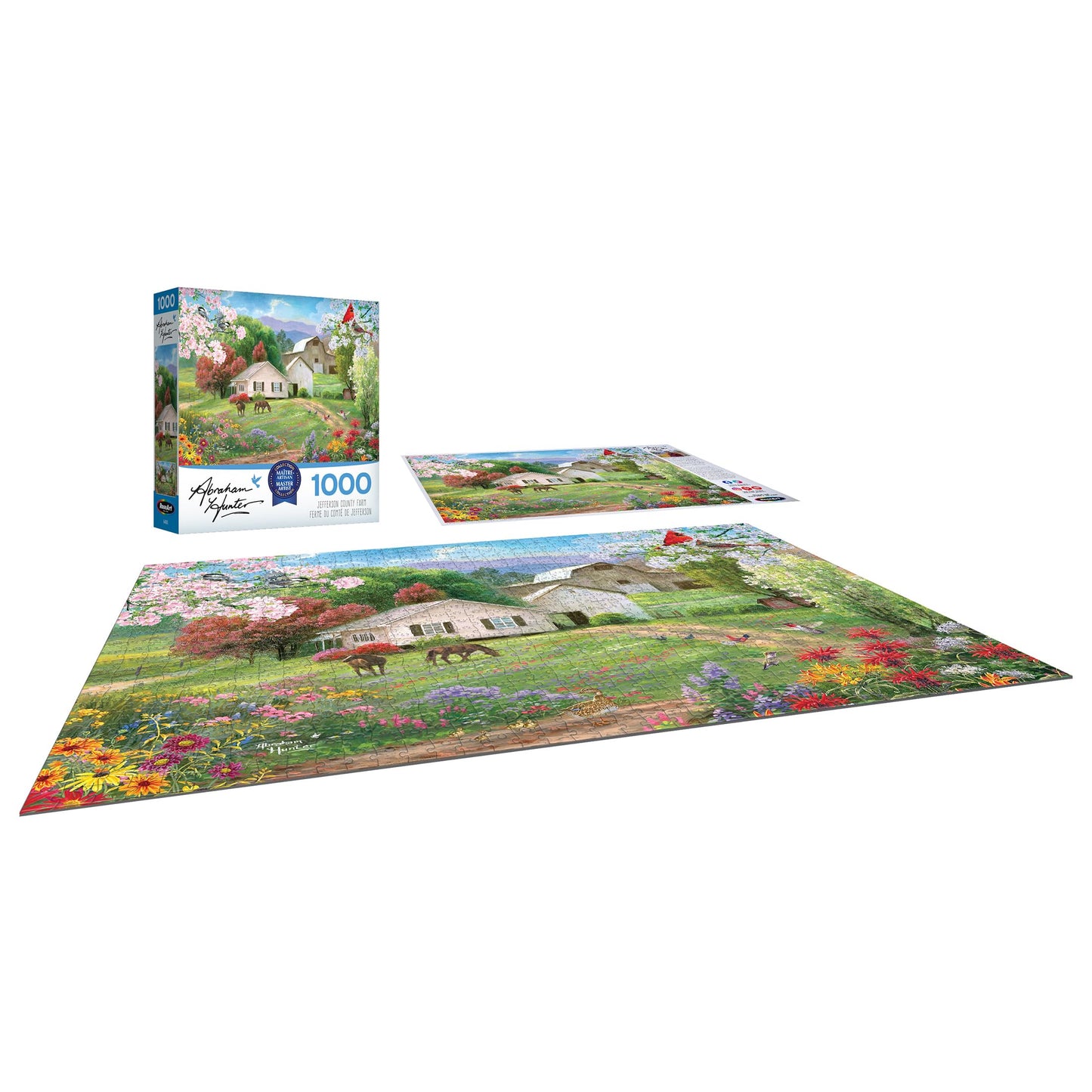 RoseArt - Abraham Hunter - Jefferson County Farm - 1000 Piece Jigsaw Puzzle for Adults