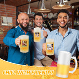 Mifoci 6 Pcs Frosted Beer Mugs for Sublimation 16 oz Blank Glass Cups Can Add Photo Text or Images on Personalized Beer Glass for Husband Dad Men for Oktoberfest Halloween Christmas Gift Mifoci