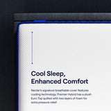 Nectar Hybrid California King Mattress 12 Inch - Medium Firm Gel Memory Foam - Steel Springs - Cooling Technology - 365-Night Trial - Forever Warranty,White Nectar