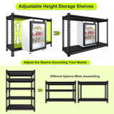 SDXYSTCE Garage Shelving Heavy Duty 2500LBS Loads, 48" W Adjustable Garage Storage Shelves, 5-Tier Metal Shelving Units and Storage, Industrial Utility Shelf, 48" Wx18 Dx78 H,Black SDXYSTCE