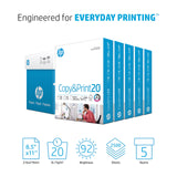 HP Printer Paper | 8.5 x 11 Paper | Copy &Print 20 lb | 5 Ream Case - 2500 Sheets| 92 Bright Made in USA - FSC Certified| 200350C HP